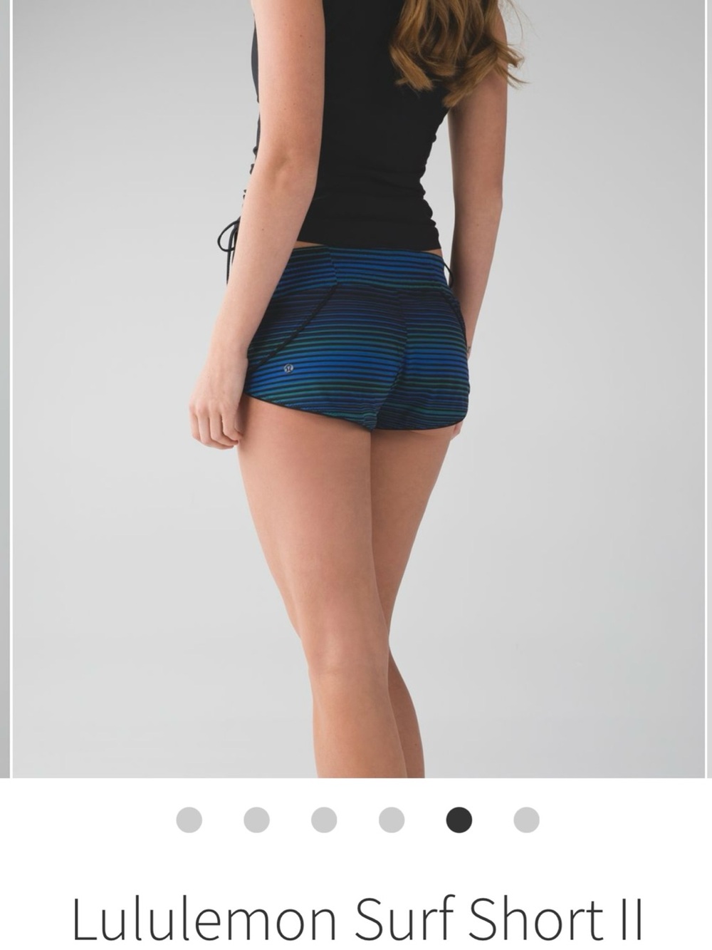 vintage lululemon athletica Surf Shorts UPF 50 reversible swim blue striped